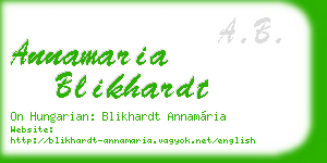 annamaria blikhardt business card